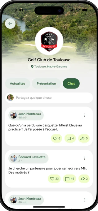 Discussion d'un golf