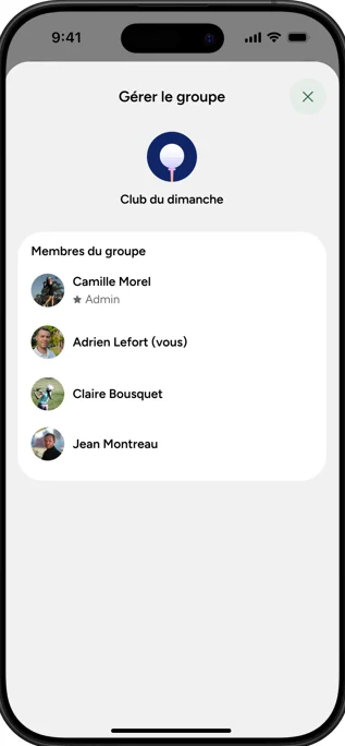 Gestion d'un groupe